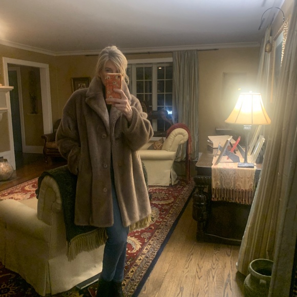 NEW STAND STUDIO Faux Fur Coat, "Janice", One Size - Picture 11 of 12